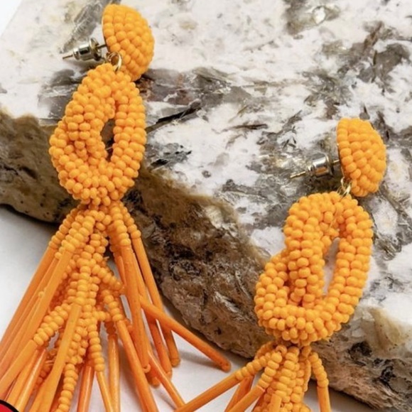 Jewelry - Boutique Dangly Orange Earrings BRAND NEW!